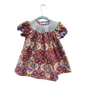KREWE Multicolor Baby Dress size 6 months cottagecore boho boutique preppy